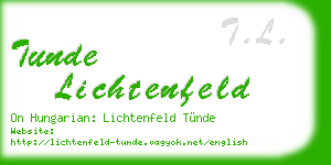 tunde lichtenfeld business card